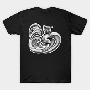 Kitsune with a clock T-Shirt